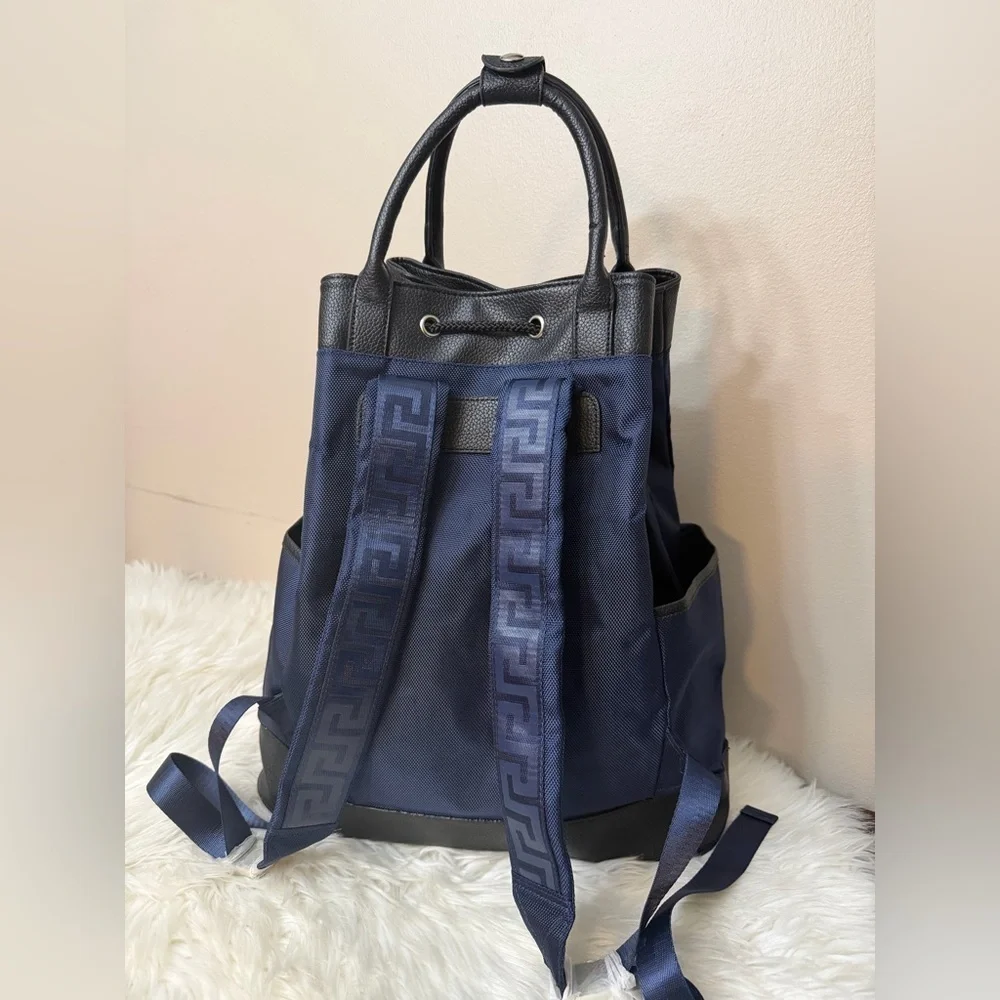 Versace Leather Trimmed Nylon Backpack.NWOT
